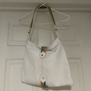 White bag with added wallet